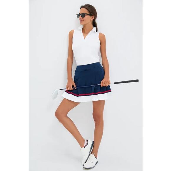 Tuckernuck Tops - Tuckernuck White Sleeveless Performance Jersey Caroline Polo